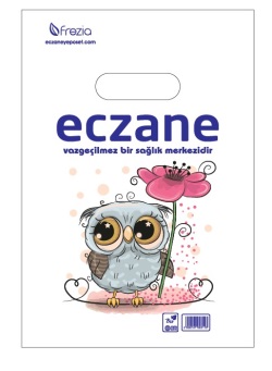Bio El Geçme Eczane Poşeti (Beyaz-Baykuş)  22 x 32 Cm (1 Paket. 200 Adet)